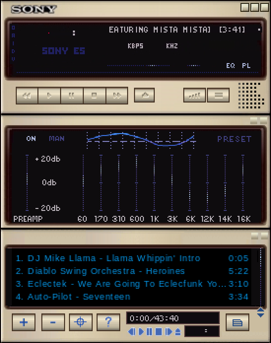 Sony ESX original Winamp skin