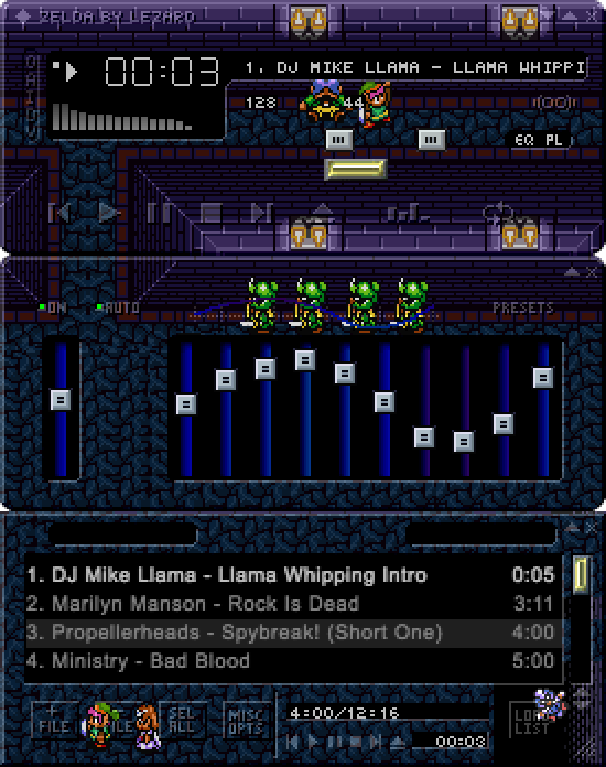 zelda original Winamp skin