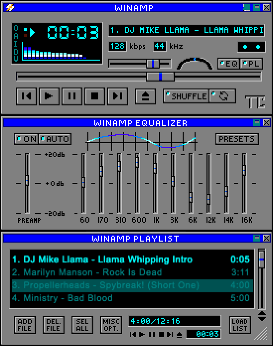 Windows-95 original Winamp skin